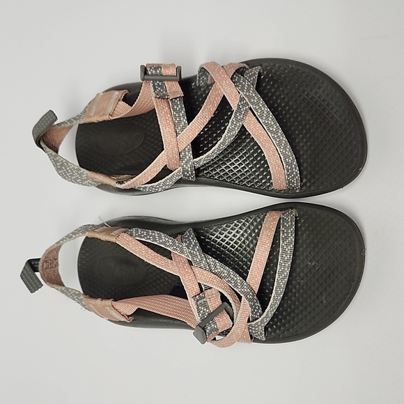 Chaco Zx/1 Pink & Gray Sandals Kids Size 2 - Picture 3 of 7